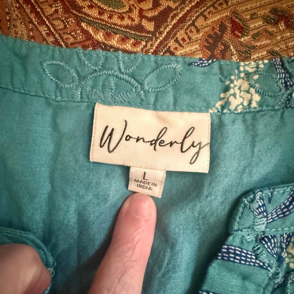 Wonderly Teal Floral Maxi Dress - Picture 6 of 7